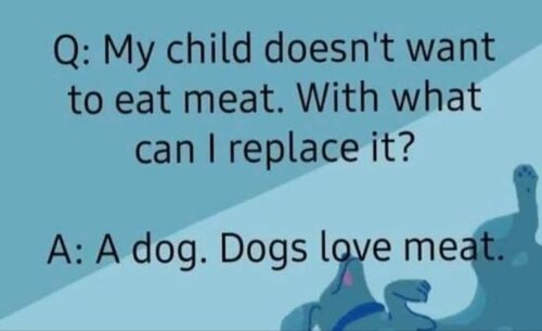 Child doesn't want meat.JPG