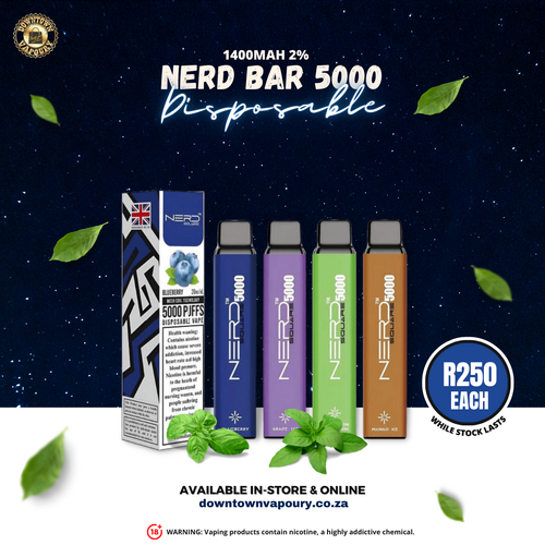 Downtown Vapoury Nerd Bar 5000 Disposable Vape