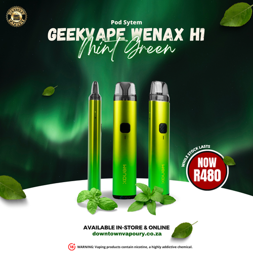 Downtown Vapoury Geekvape Wenax H1 Mint Green Pod System