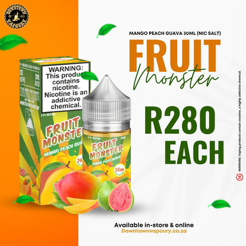 Downtown Vapoury Fruit Monster Mango Peach Guava 30ml Nic Salt