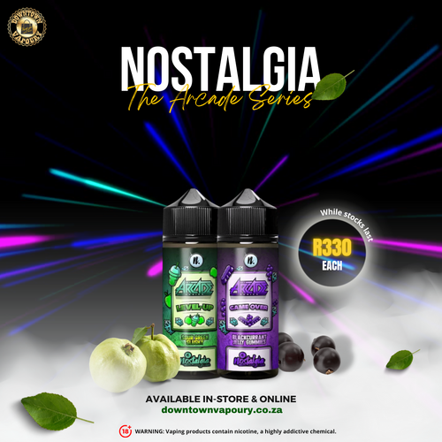 Downtown Vapoury Nostalgia The Arcade Series 120ml Ejuice Eliquid