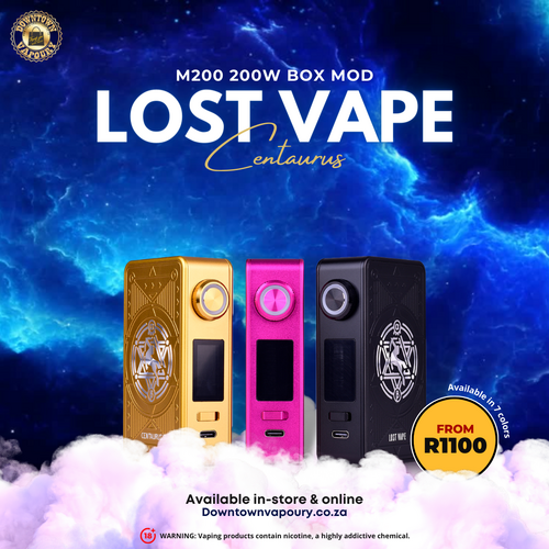 Downtown Vapoury - Lost Vape Centaurus M200 200W Box Mod - Durban Online Vape Shop Store - Restocked Products