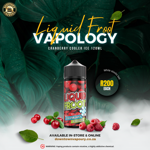 Downtown Vapoury Vapology Liquid Froot - Cranberry Cooler Ice 120ml