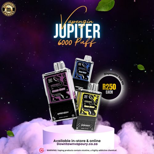 Downtown Vapoury Vapengin Jupiter 6000 Puff Disposable Pod Kit System