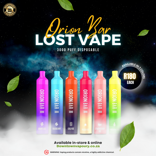 Downtown Vapoury Lost Vape Orion Bar 3000 Puff Disposable - New Vapoe Product Arrival