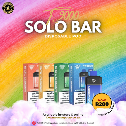 Downtown Vapoury Solo Bar TS9000 Puff Disposable Pod Kit Device - New Vape Product Arrival