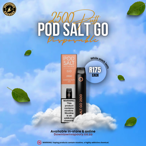 Downtown Vapoury Pod Salt Go 2500 Puff Disposable