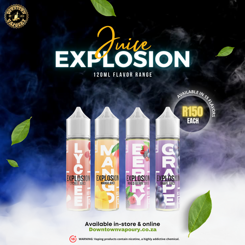 Downtown Vapoury Explosion Juice 120ml Flavor Range