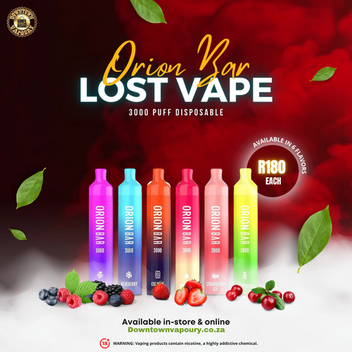 Downtown Vapoury Lost Vape Orion Bar 3000 Puff Disposable 