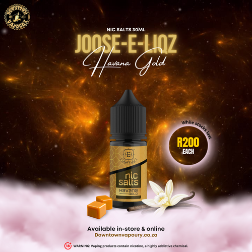 Downtown Vapoury - Joose E-liqs Havana Gold 30ml Nic Salts