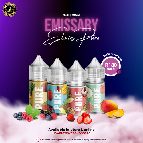 Downtown Vapoury Emissary elixirs Pure Salts 30ML
