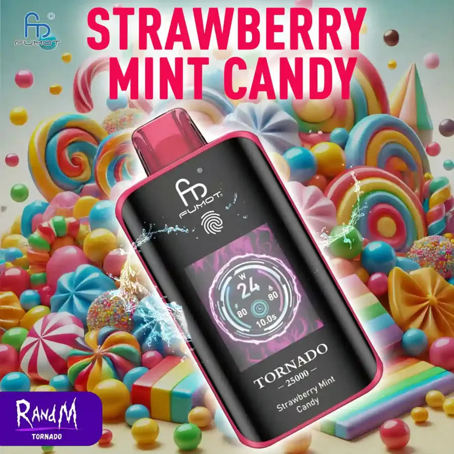 Strawberry Mint Candy Tornado 25000 Puffs